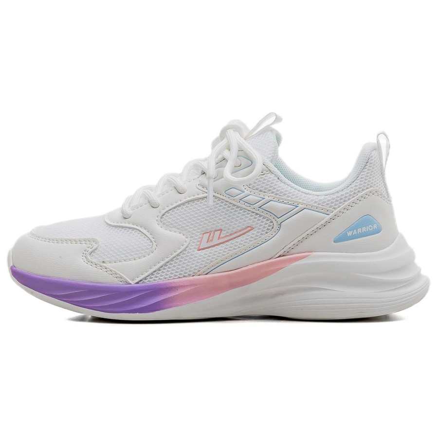 Warrior Slip Resistant, Abrasion Resistant, Height Increasing Low top Casual Shoes Women's White Purple Blue