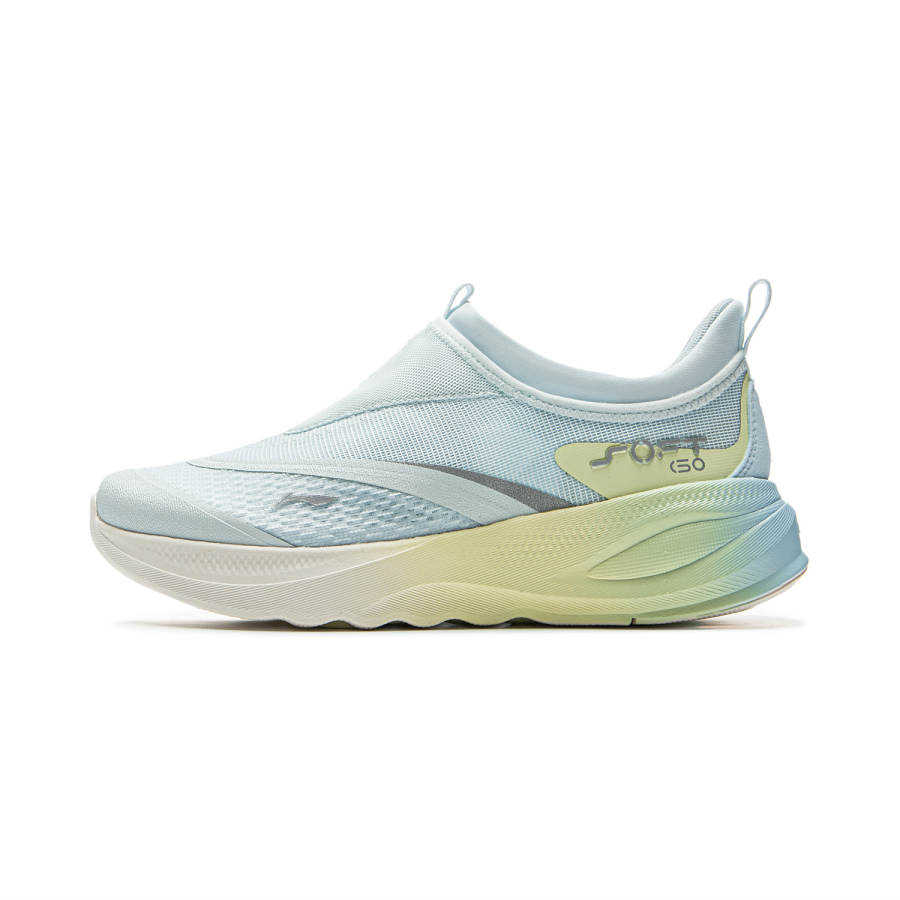 Li-Ning Li Ning SOFT GO 2 Cushioning Slip Resistant Abrasion Resistant Breathable Lightweight Low top Casual Shoes Women's Blue