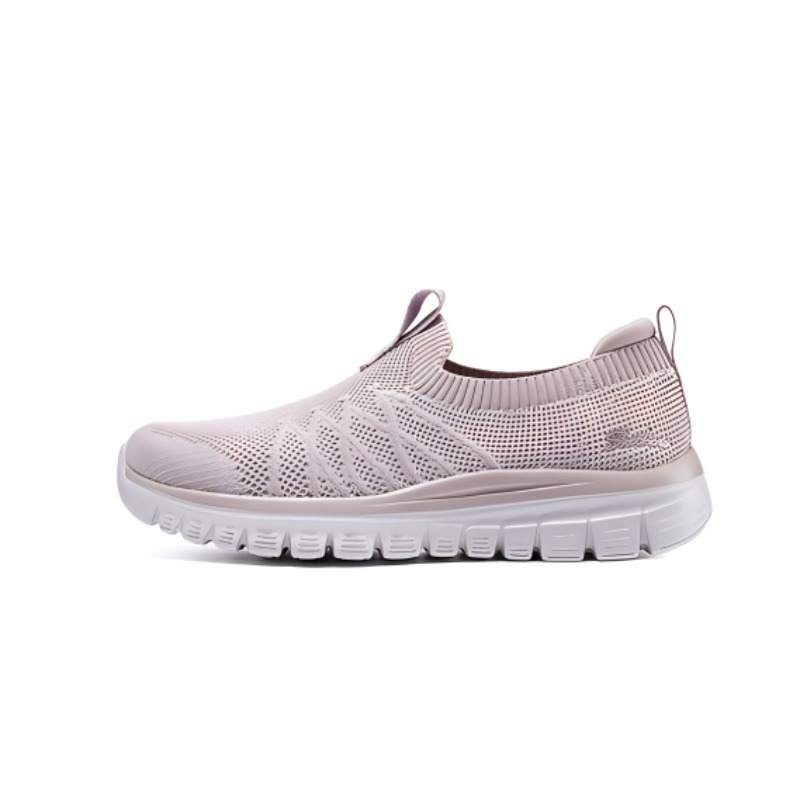 Skechers Fabric Cushioning Abrasion Resistant Cushioning, Wear Resistant Low top Casual Shoes Women's Purple