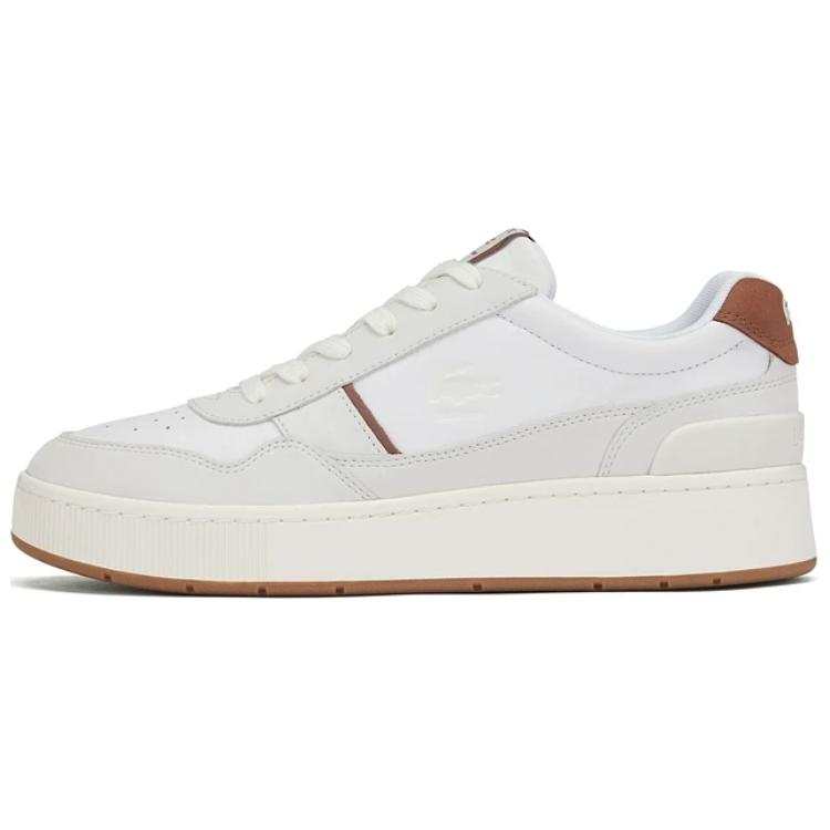 LACOSTE Slip Resistant Abrasion Resistant Low top Casual Shoes Men's Ecru
