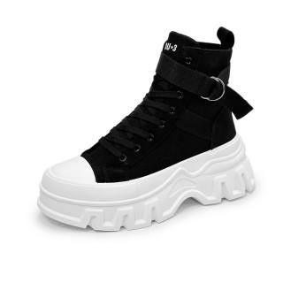SLnU★3 Abrasion Resistant Slip Resistant High top Casual Shoes Unisex Black