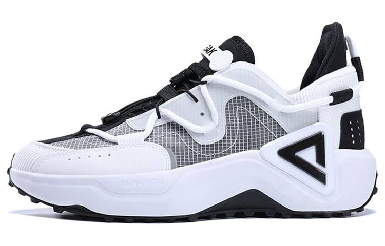 PEAK Taichi, Tianxing Vintage Slip Resistant Cushioning Low top Sports Casual Shoes Men's White Black