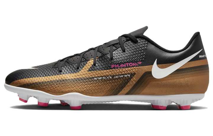 Nike Nike Artificial Turf Cushioning Slip Resistant Abrasion Resistant Coverage Soccer Shoes Unisex Black Gold White