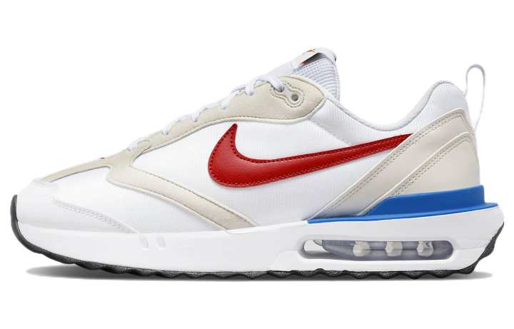 Nike Nike Air Max Dawn Abrasion Resistant Abrasion Resistant Low top Casual Shoes Men's White Red Blue