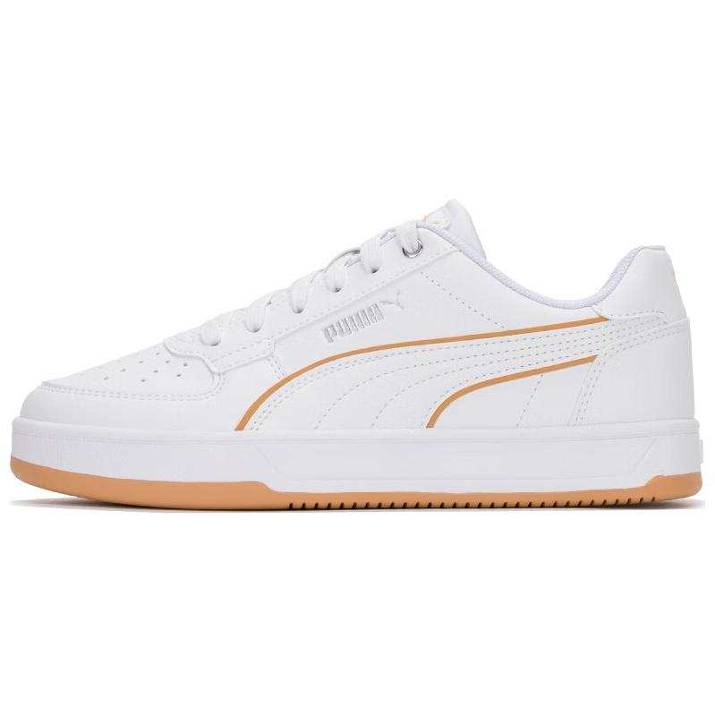 PUMA Caven 2.0 Abrasion Resistant Low top Skateboard Shoes Unisex White Brown
