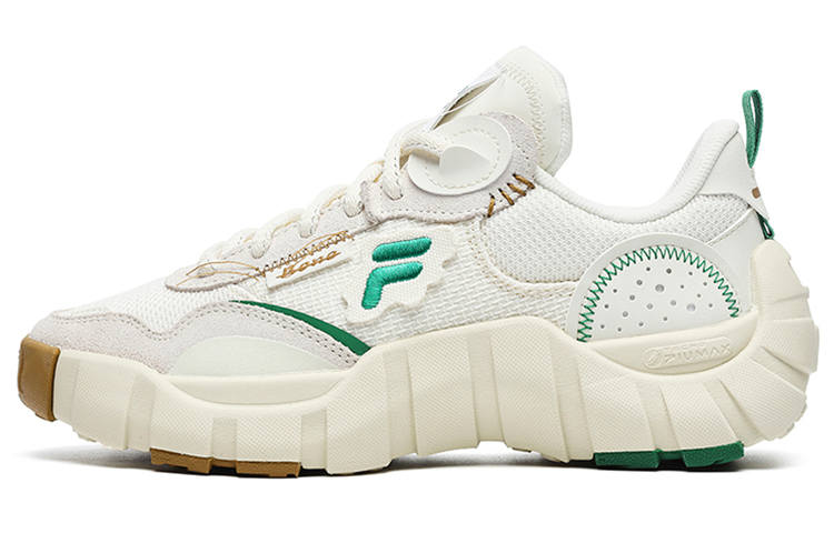 FILA FUSION BONE Textile, Synthetic Leather Low top Casual Shoes Women's White Beige