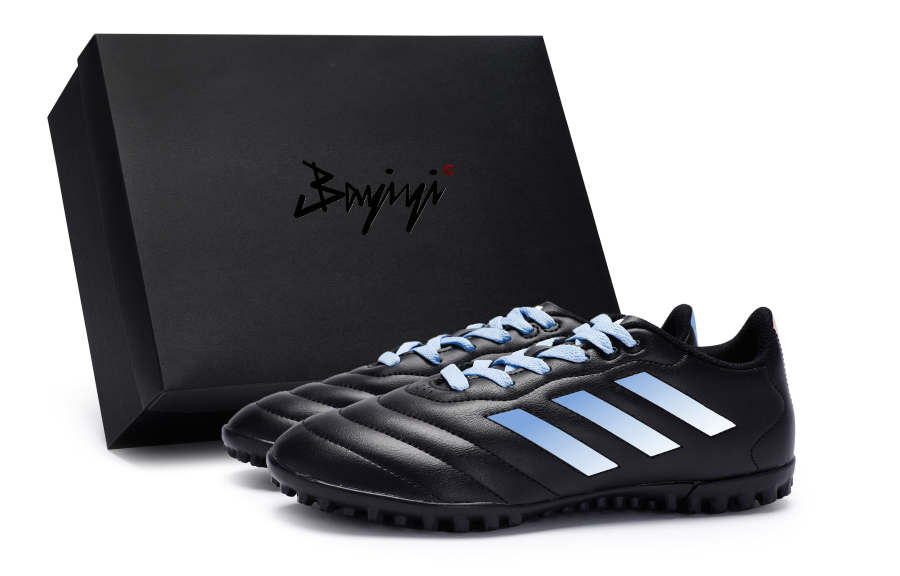 Adidas Adidas GOLETTO VII TF Turf Microfiber Abrasion Resistant Abrasion Resistant Soccer Shoes Unisex Black Blue