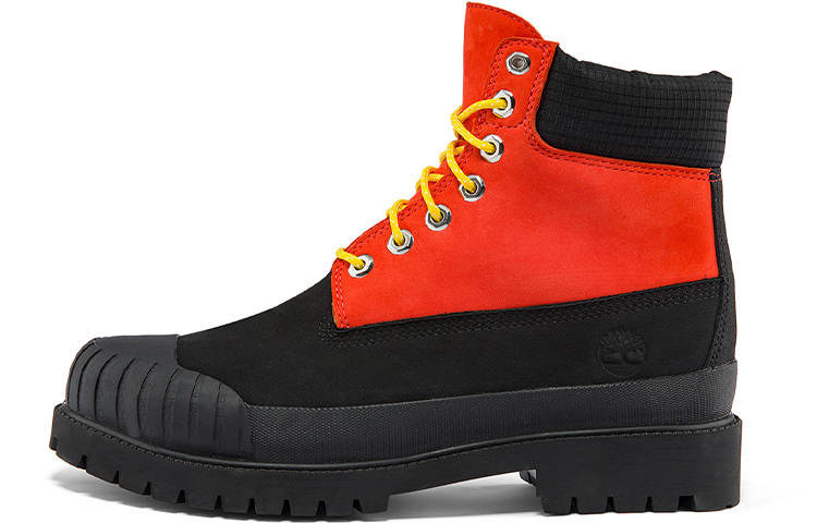 Timberland Premium 6 Inch Waterproof Boot 'Medium Orange Nubuck With Black'