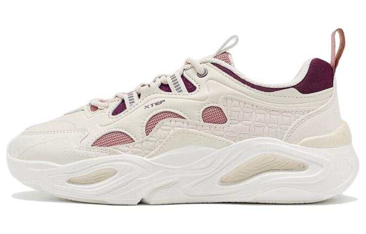 XTEP Abrasion Resistant Breathable Low top Sports Casual Shoes Women's White Purple