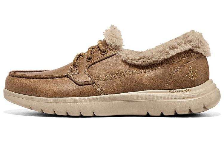 Skechers ON THE GO Pu Leather Soft And Comfortable Cushioning, Wear Resistant Low top Casual Shoes Women's Chestnut