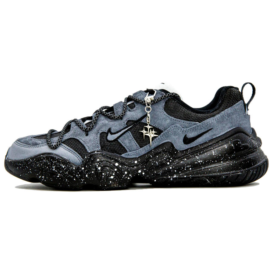 Nike Nike Tech Hera Galaxy Debris Abrasion Resistant Height Increasing Low top Casual Shoes Unisex Gray Black