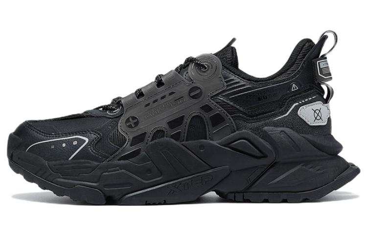 XTEP Mecha Collection Abrasion Resistant Low top Casual Shoes Men's Black