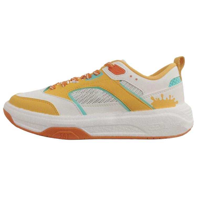 361° Breathable And Lightweight Low top Casual Shoes Men's Yellow White