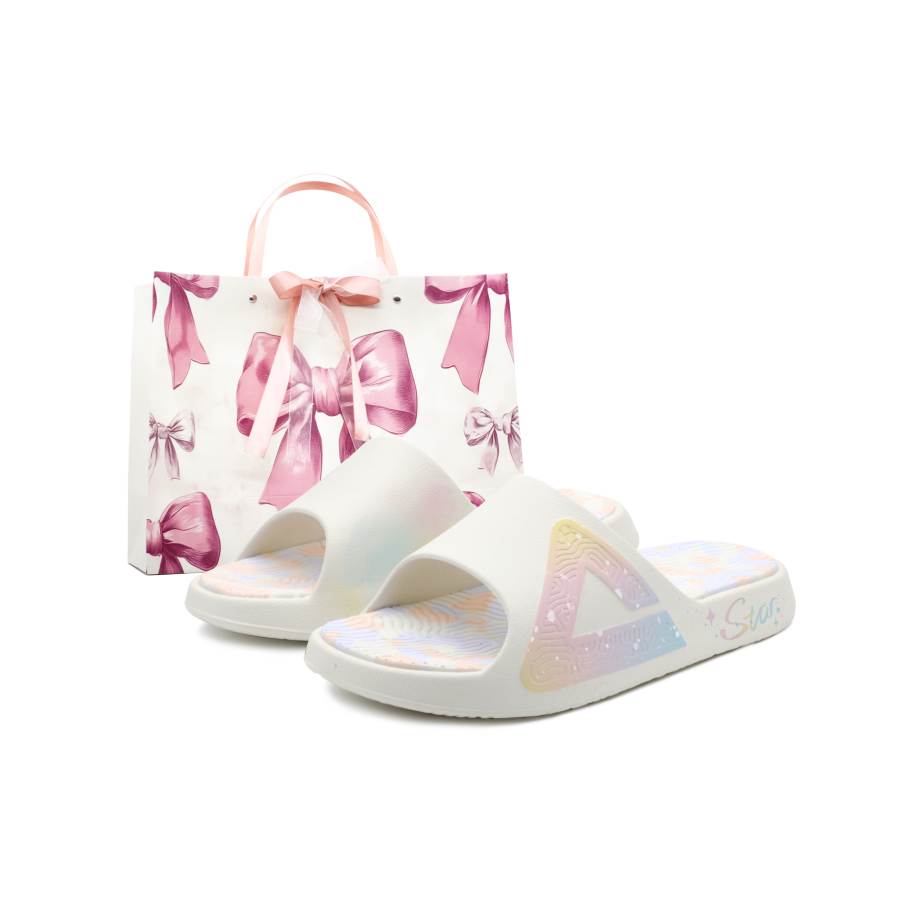 PEAK PEAK Statistic Sandals Quiet Slip Resistant Slide Slippers Unisex White