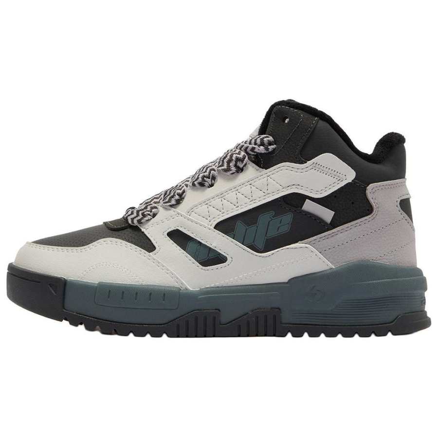 361° Fleece Lined, Comfortable Versatile Cushioning, Wear Resistant High top Casual Shoes Women's Gray Black