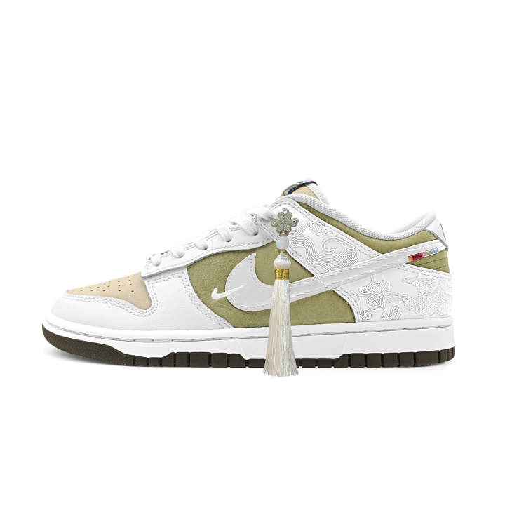 Nike Nike Low top Skateboard Shoes Unisex Beige White Green