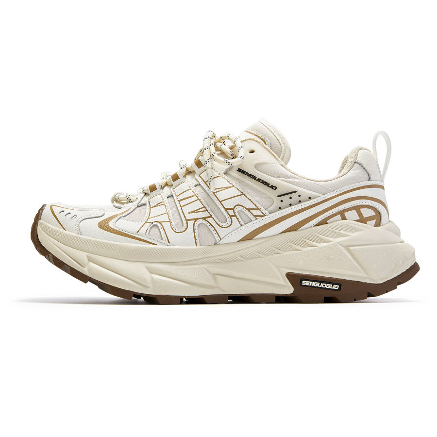 SENGUOGUO Slip Resistant Low top Casual Shoes Unisex Beige