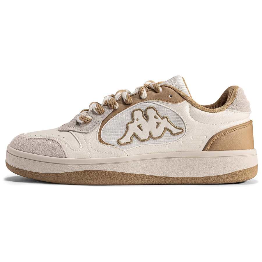 Kappa Slip Resistant Abrasion Resistant Low top Casual Shoes Unisex White Brown