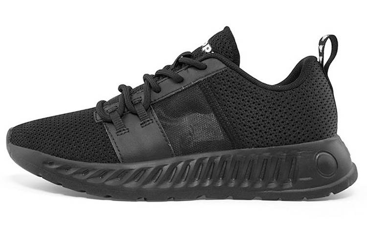 Kappa Fabric Cushioning Slip Resistant Cushioning Slip Resistant Low top Casual Shoes Unisex Black