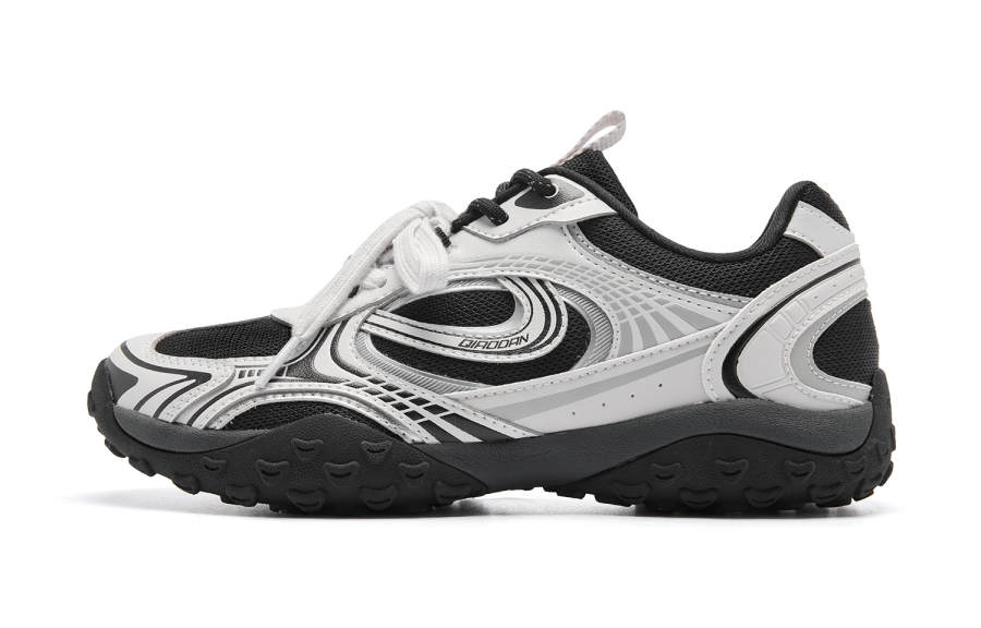 QIAODAN Abrasion Resistant, Breathable, Lightweight Low top Casual Shoes Women's Gray Black
