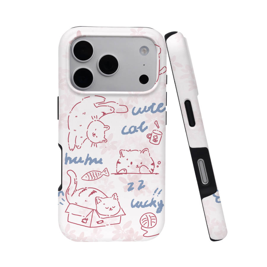 Keshami Keshami PC Material Drop Resistant Style/Half Coverage Style With Magnetic Matte Hard Shell And Cartoon Cat Design