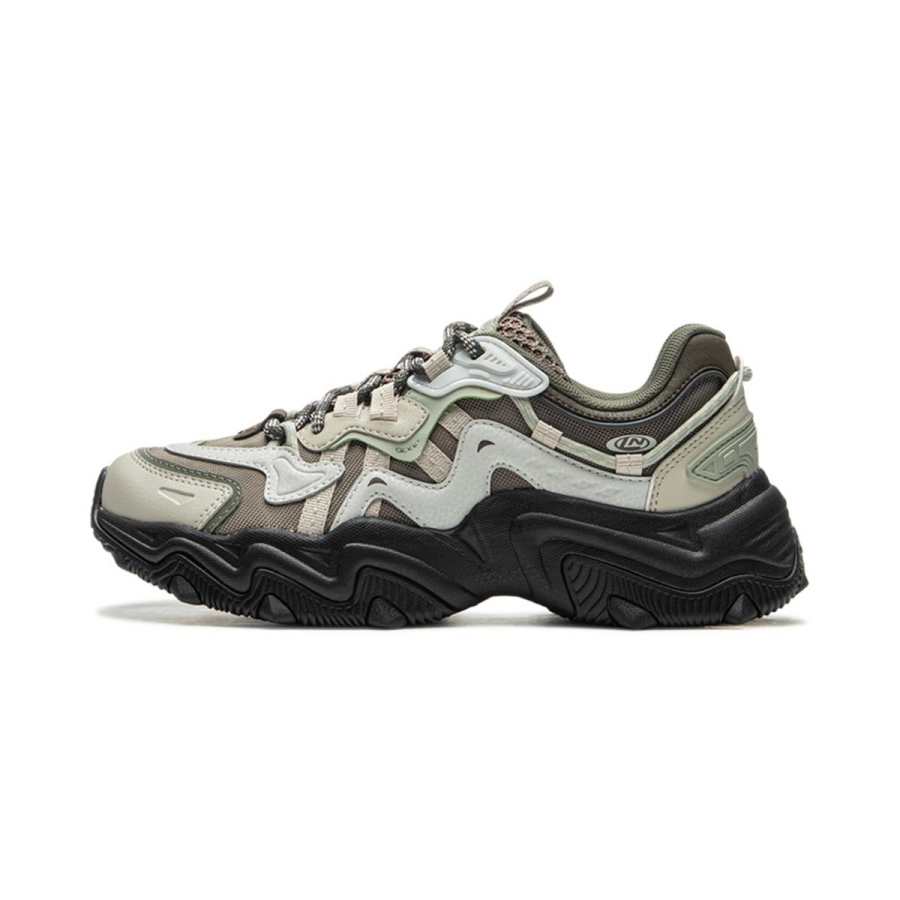 Li-Ning Li Ning Cat Paw Lite 2 Slip Resistant Abrasion Resistant Low top Casual Shoes Women's Brown Gray