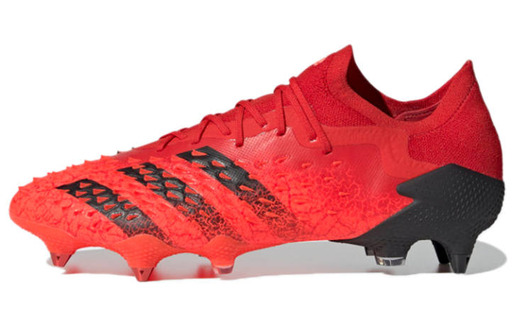 Adidas Adidas Predator Freak.1 Soft Ground Boots Slip Resistant Soccer Shoes Men's Red Black