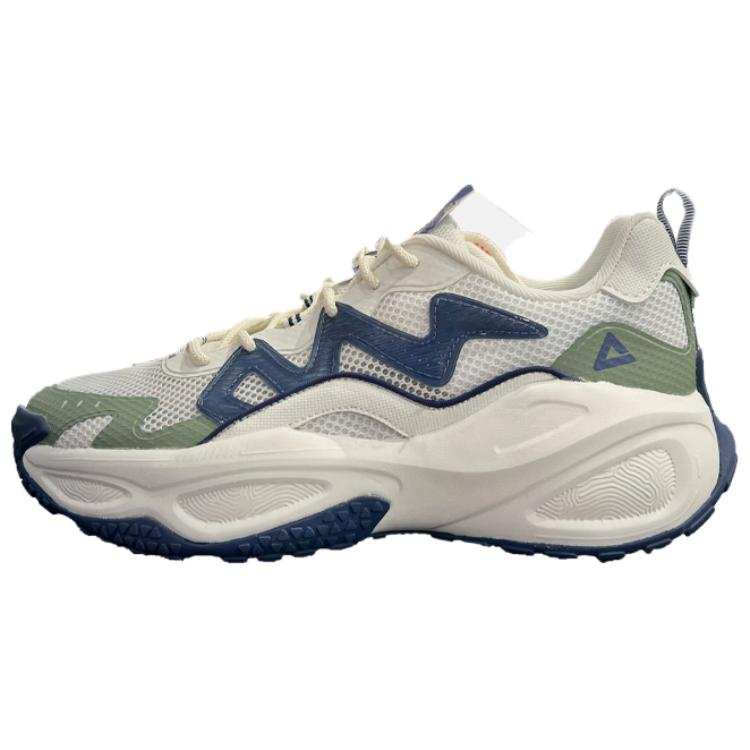 PEAK Fashionable, Comfortable, And Versatile Cushioning, Wear Resistant Low top Casual Shoes Men's White Blue