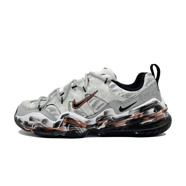 Nike Nike Tech Hera Total Crimson Gray Flame Cushioning Abrasion Resistant Breathable Height Increasing