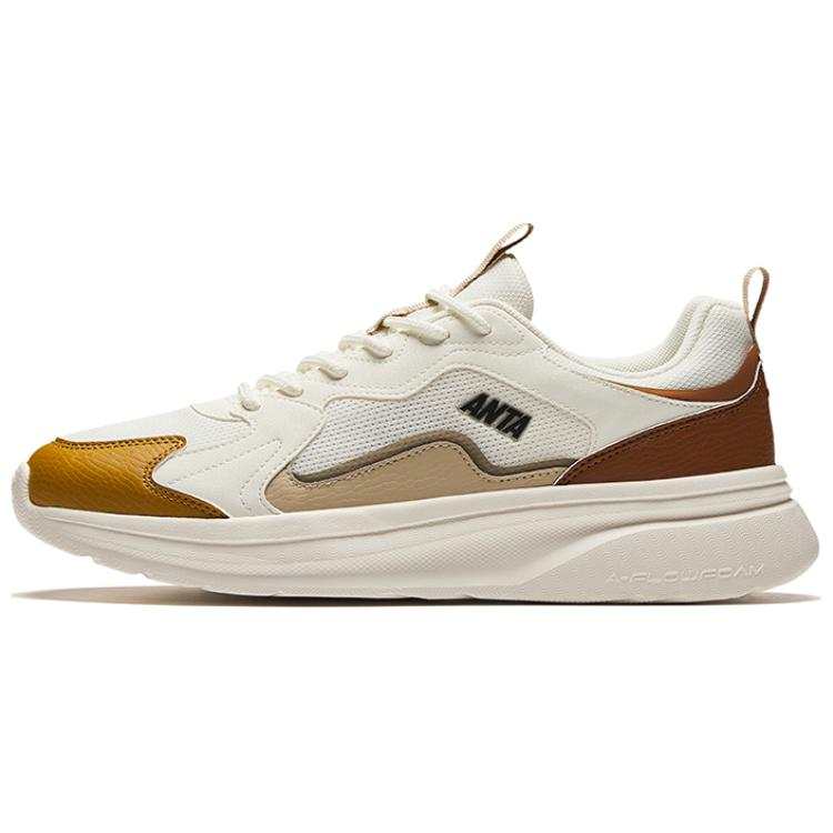 Anta Life Collection Cushioning Slip Resistant Low top Casual Shoes Men's White Brown