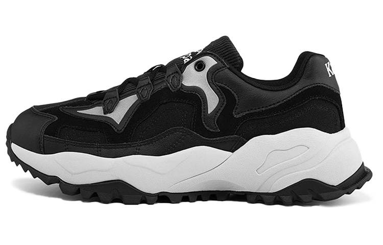 Kappa Fabric Cushioning Slip Resistant Cushioning Slip Resistant Low top Casual Shoes Unisex Black