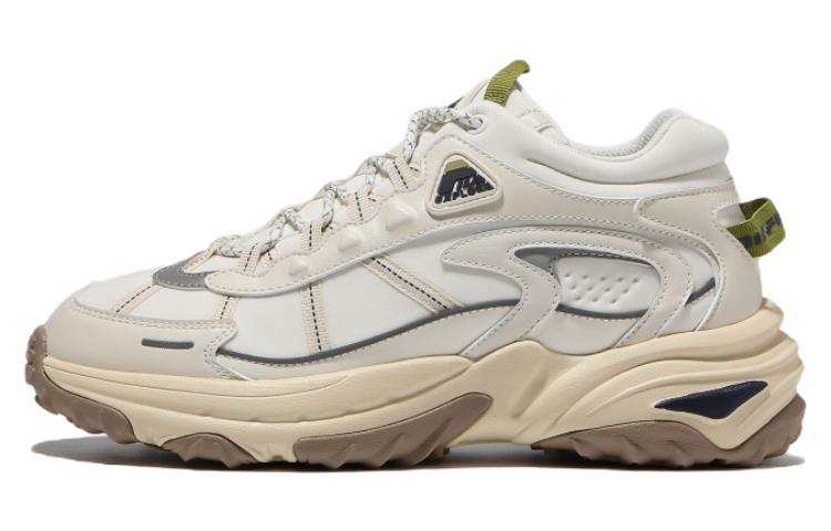 FILA Explorer Rock Blunt Textile, Leather Low top Casual Shoes Unisex Beige Korean Style