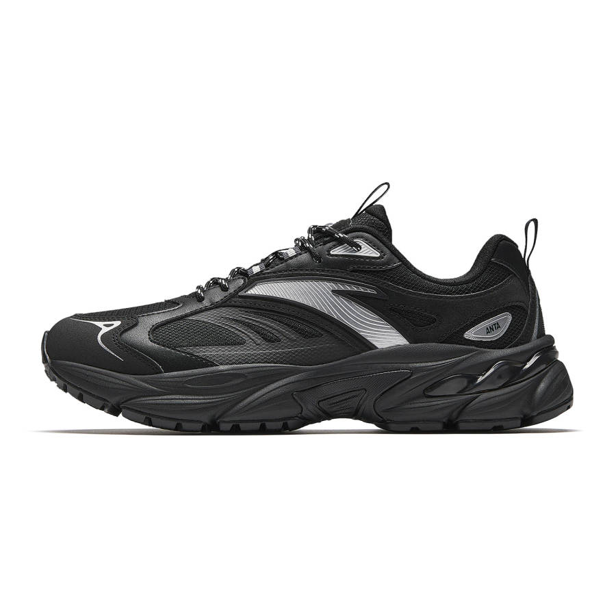 Anta Cushioning Abrasion Resistant Casual Shoes Men's Black/Silver
