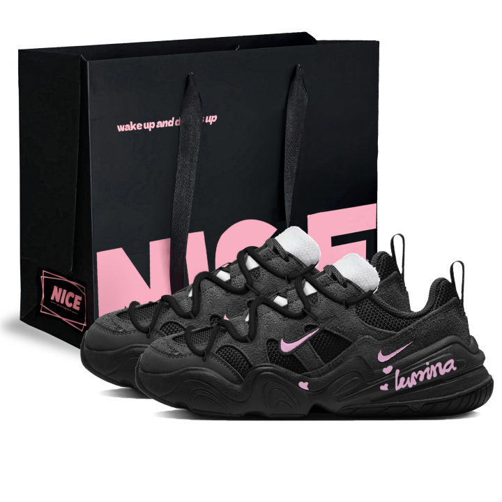 Nike Nike Tech Hera Sweet Heart Abrasion Resistant Low top Casual Shoes Unisex Black