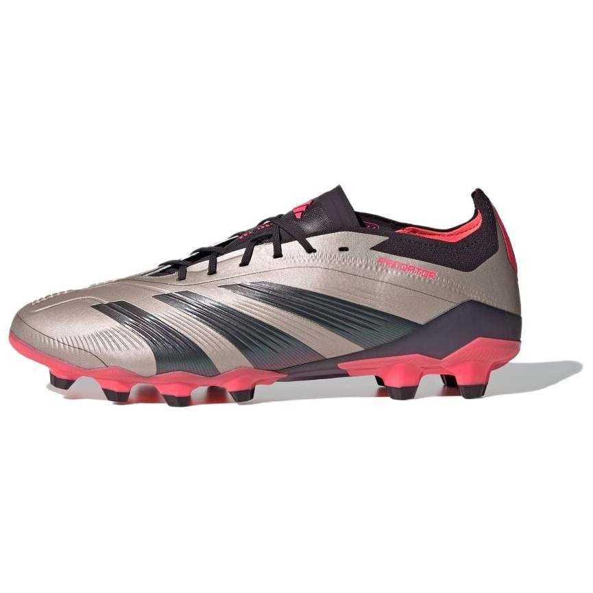 Adidas Adidas PREDATOR ELITE Comfortable Slip Resistant Abrasion Resistant Soccer Shoes Men's Silver Black