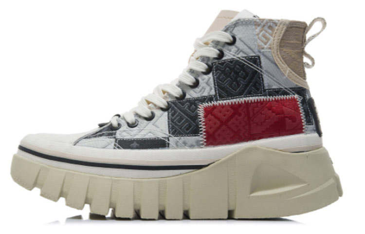 Li-Ning Li Ning High top Skateboard Shoes Women's Black Gray