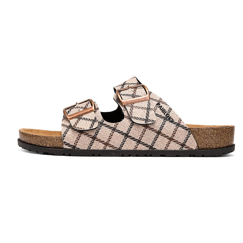 PAIBLOKS Quiet Antibacterial Slide Slippers Unisex Ecru