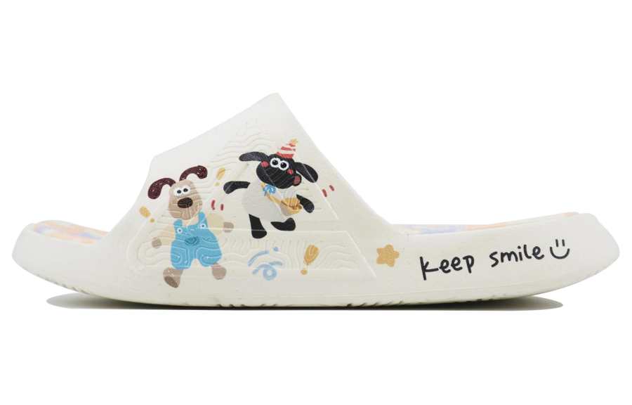 PEAK PEAK Statistic Sandals Slide Slippers Men's White
