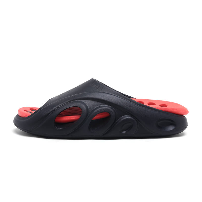Jeep Massage Slide Slippers Men's Black Orange