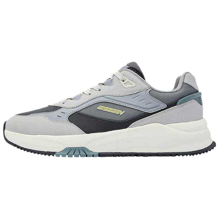 QIAODAN Abrasion Resistant Slip Resistant Abrasion Resistant Slip Resistant Low top Casual Shoes Men's Gray Black