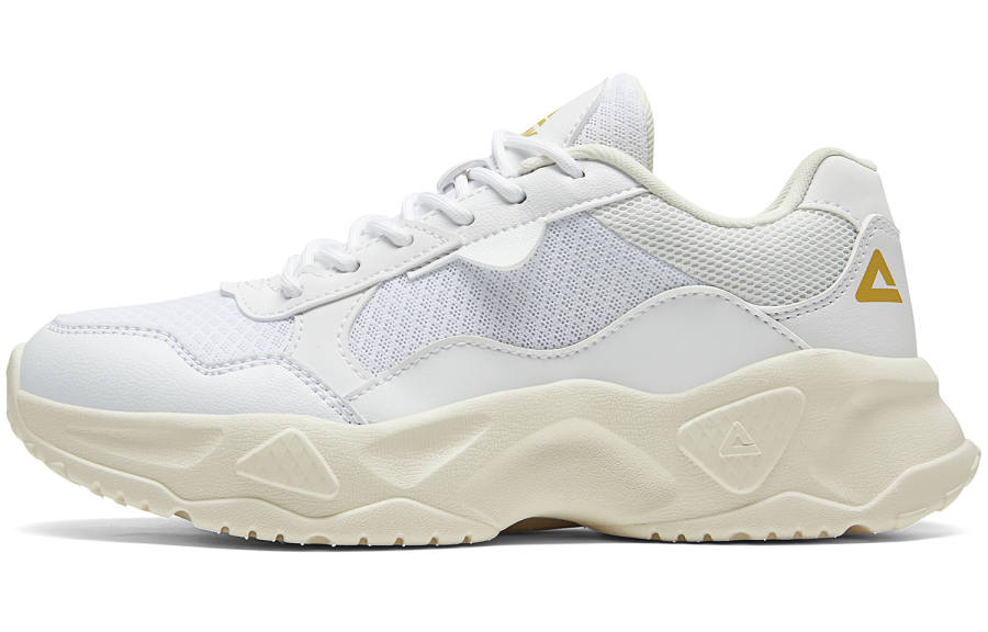 PEAK Synthetic Leather Low top Casual Shoes Women's All White
