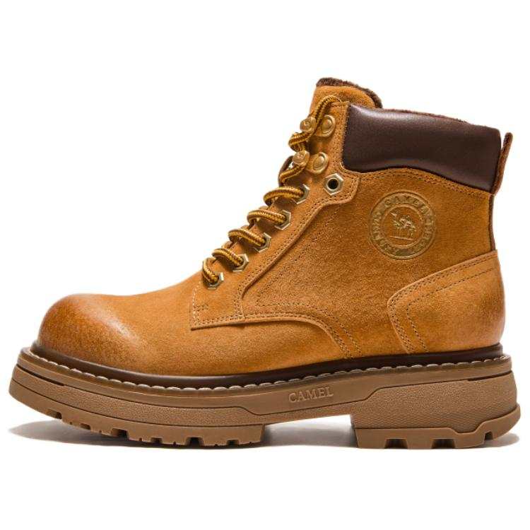 CAMEL CAMEL Golden Armor 10.5cm Combat Boots 4.2cm Women's