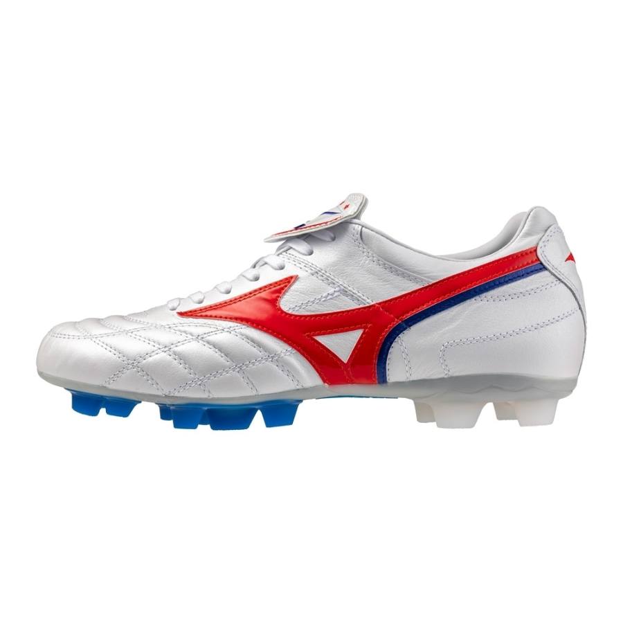 Mizuno Slip Resistant Abrasion Resistant Support Slip Resistant Abrasion Resistant Support Soccer Shoes Men's White Red