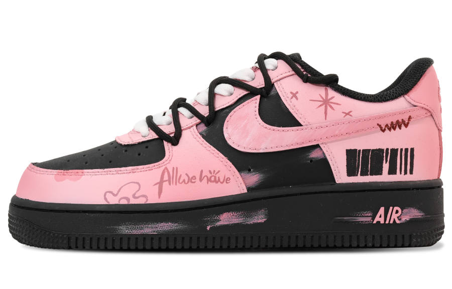 Nike Nike Air Force Ink Pink Xingji Leather Abrasion Resistant Low top Skateboard Shoes Women's
