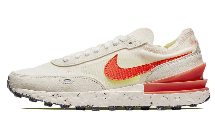 Nike Nike Waffle One Mesh, Suede Low top Casual Shoes Women's White Red