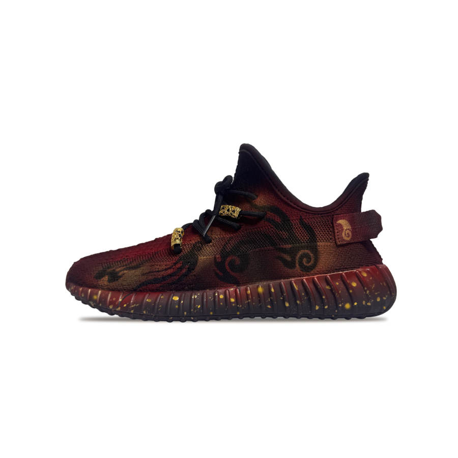 Adidas Originals Yeezy Boost 350 V2 Low top Casual Shoes Unisex Black Red