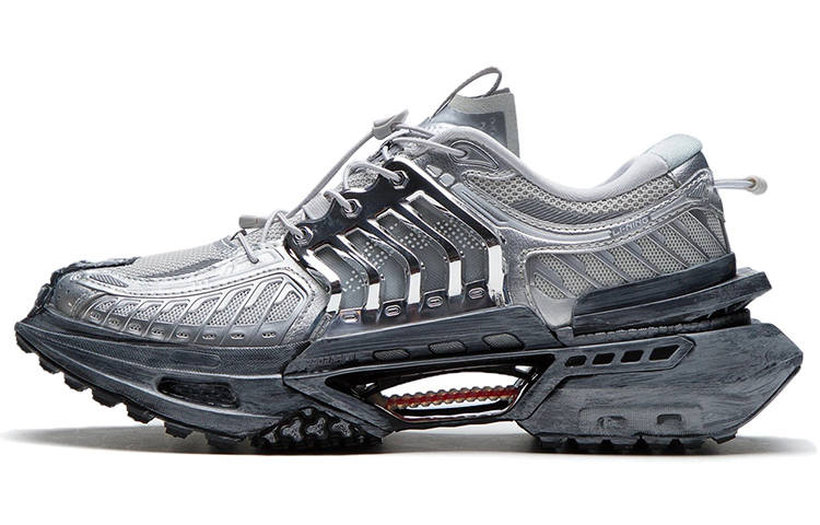 Li-Ning Li Ning Jet Sky Black Slay Textile, Synthetic Leather Reflective Slip Resistant Abrasion Resistant Low top