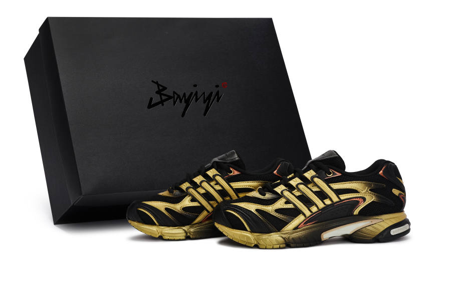 Adidas Adidas Temper Run 2.0 811 Manufacturing, Jinhui Iridescent, Special Shoe Box Low top Casual Shoes Unisex Black Gold