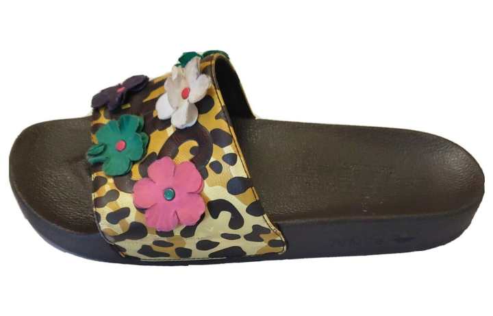 Adidas Adidas Adilette Jeremy Scott Leopard Floral 'Brown Yellow'