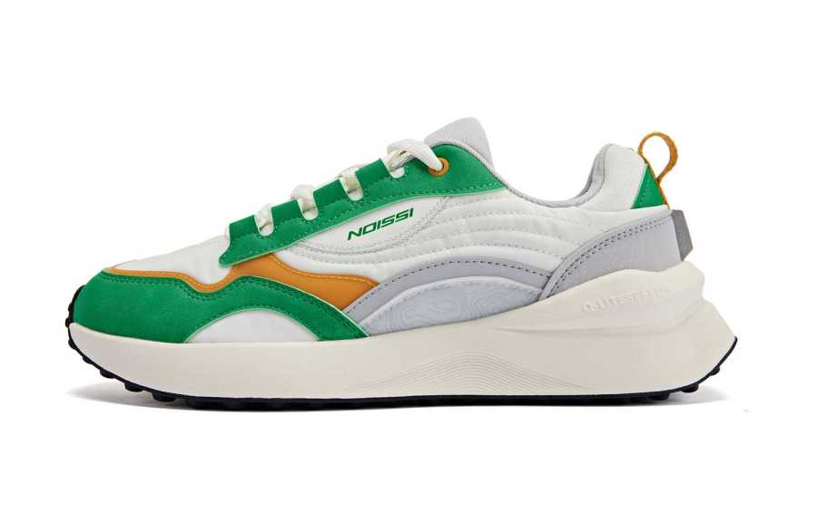 QIAODAN Cushioning, Wear Resistant Low top Casual Shoes Men's Green Yellow